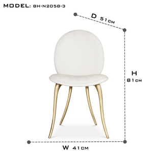 Silla de Diseño Nórdico Moderno, Construcción de Latón Fundido Pulido, Mueble para el Hogar, Silla Individual - Product Image 4