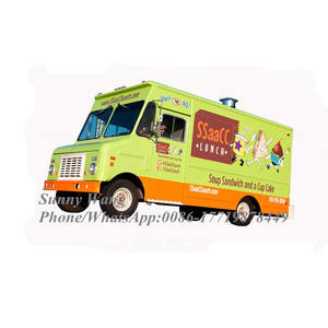 Chariot à café personnalisé OEM, type luxe, camion de vente de nourriture, 2 essieux, 4 roues, remorque mobile de concession alimentaire - Product Image 1