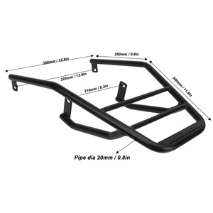 Portapacchi Posteriore in Ferro Anodizzato ad Alta Stabilità, Ricambio per MOTO GUZZI V7 Classic <span class=keywords><strong>Stornello</strong></span> Trofeo - Product Image 2