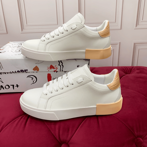 เทรนด์แฟชั่นรองเท้าผ้าใบพิมพ์ลายสีส้มสำหรับผู้ชายและผู้หญิงปี 2026 รุ่นใหม่  วัสดุทอแบบแบน  ใส่ได้ทุกวัน  สไตล์ลำลอง  ยี่ห้อ Gabbna - Product Image 1