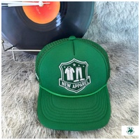 Gorra de camionero estilo americano con logo bordado y estampado, gorra de béisbol con bloques de color, gorra de malla con parte superior rígida y forro de espuma, sombrero protector solar