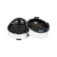 Kit de lentilles de clignotants avec cadre chromé KS17-036 compatible avec Harley-Davidson 60x60mm