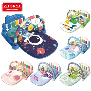 Zhorya OEM Customized Piano Keyboard Baby Gym Activity Play Mat For Baby With Music