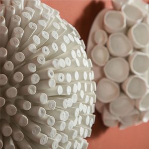 Cerámica arte decoración <span class=keywords><strong>de</strong></span> la pared 3D redondo blanco <span class=keywords><strong>porcelana</strong></span> flor <span class=keywords><strong>estatua</strong></span> para el hogar sala <span class=keywords><strong>de</strong></span> estar Hotel vestíbulo decoración <span class=keywords><strong>de</strong></span> la pared - Product Image 6