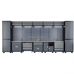 Профессиональные модульные инструментальные шкафы-тумбы в европейском стиле, комбинированные с верстаком - Product Image 1