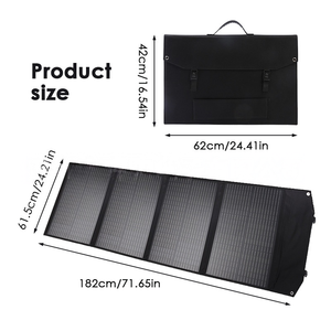 กระเป๋าพลังงานแสงอาทิตย์แบบพับได้ขนาด 200W 400W 450W สำหรับจ่ายไฟเริ่มต้นรถบ้าน/เรือยอชท์  แบตเตอรี่สำรองและสถานีพลังงาน - Product Image 1