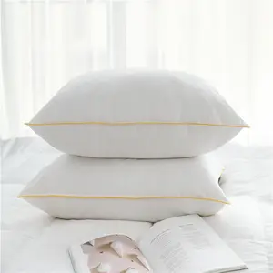 GAGA15 233T 100% 棉白色鹅毛枕头缎面管道枕头床枕头