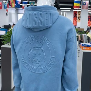 2026 Wholesale High Quality Unisex 350gsm Heavyweight Oversize Men's Hoodie 3D Embossed <b>Printing</b> Custom Essential Hoodie for Men - Product Image 1