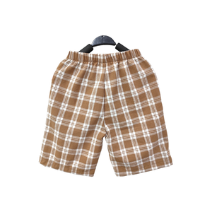 Pantalons et shorts d'été pour garçons nouveau style 100% coton à carreaux couleurs personnalisées pour bébés vente en gros - Product Image 2