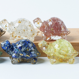 Bán buôn tinh thể tự nhiên dễ thương chút rùa sáng tạo trang trí máy tính để bàn phụ kiện thủ công - Product Image 4