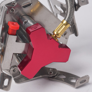 屋外キャンプポータブル防風3バーナーBBQストーブ旅行ピクニック折りたたみミニステンレス鋼クッキングカセット - Product Image 4