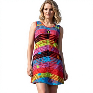 Women's Modern Daily Eco-Friendly Hosiery Blast Boho <b>Gypsy</b> A-Line <b>Dress</b> Floral Print Digital Printing Natural Waist Casual - Product Image 1