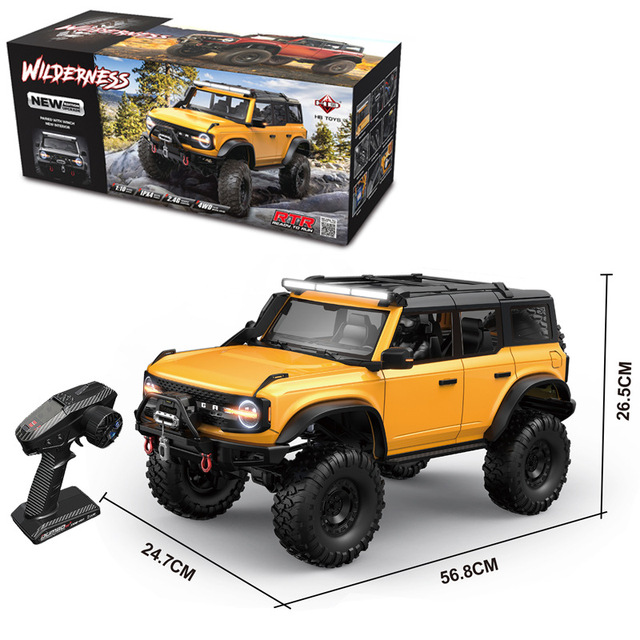 ELI TOYS HB RTR 1/10 Scale RC 4WD Off-Road Rock Crawler R1001/02/03/04/05/06-2 4-Channel LED Lights 100M Range Remote Controller
