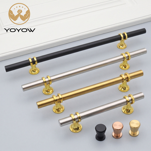 มือจับตู้แบบ T-Bar สไตล์ยุโรป ทำจากสแตนเลส 201 ผสมสังกะสีและอะลูมิเนียม สำหรับตู้ครัว ตู้เสื้อผ้า ตู้ลิ้นชัก และห้องน้ำ - Product Image 1