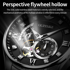 Oupinke 3245 Nhà Máy Trực Tiếp Bán Buôn Giá Không Thấm Nước Tự Động Bộ Xương Đồng Hồ Dây Đeo Bằng Thép Không Gỉ Cơ Khí Người Đàn Ông Đồng Hồ - Product Image 4
