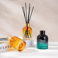 Vente en gros de flacons ronds en verre de 120 ml pour aromathérapie, vides, pour huiles essentielles avec applicateur à bille, MOQ faible