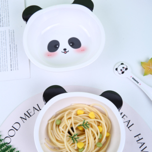 Juego de comedor de dibujos animados de Panda para niños, cuchara y cuenco de <span class=keywords><strong>melamina</strong></span>, cubiertos y platos para bebés, <span class=keywords><strong>vajilla</strong></span> para niños - Product Image 3