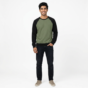Sudadera con Capucha de Cuello Redondo 100% Algodón de Alta Calidad 2026 para Hombre, Diseño a Rayas con Bloques de Color, Elástica y Básica para Invierno - Product Image 1