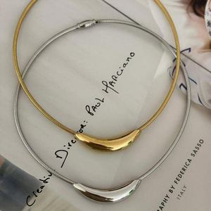 Gargantilla de Serpiente con Baño de Oro de 14K y 18K, Cadena Elástica Gruesa de Acero Inoxidable para Hombre y Mujer - Product Image 2