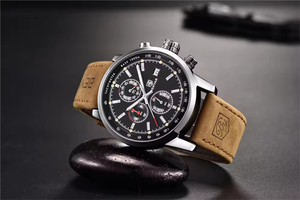 Montre mécanique pour homme BENYAR 5102, nouvelle montre de style business, automatique, 3 sous-cadrans, date, montre unisexe multifonctionnelle, bracelet en cuir, montre pour homme - Product Image 4