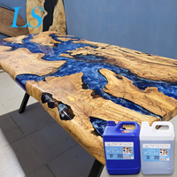 Résine artistique professionnelle, adaptée au moulage profond, ultra-claire comme du verre, non jaunissante, adaptée à l'art de table de rivière