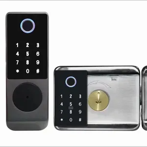 wireless 304 remotely control fingerprint code rfid card digital locks smart gate lock