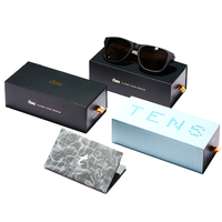 Boîte cadeau rigide en papier avec lamination mate pour lunettes de soleil de luxe écologiques, logo personnalisé OEM