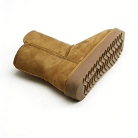 Vente directe d'usine OEM/ODM, bottes d'hiver unisexes mi-mollet, double face en peau de mouton, semelle en EVA TPR, bottes imperméables et chaudes