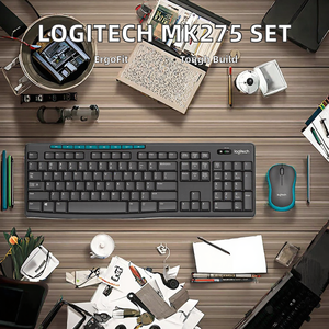 Combo de Teclado y Ratón Inalámbrico Ergonómico para Juegos MK275, Mini Receptor, 104 Teclas, Resistente al Agua, para Laptop/PC, Disponible en Stock - Product Image 2