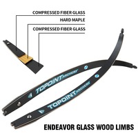 Ensemble d'arc recurve Topoint Unison 25 pouces avec poignée en aluminium 6061-T6, interface ILF, kit complet de tir à l'arc pour le tir sur cible et la compétition