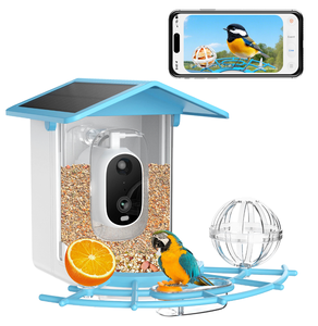 Mangeoire à oiseaux intelligente 2K HD avec caméra, WiFi 2,4 GHz, alimentée par énergie solaire, identification des espèces d'oiseaux et alertes en temps réel, IP65 - Product Image 1