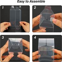 Boîte d'emballage en plastique acétate transparent personnalisable, boîte en PET pliable, boîte en PVC transparente pour bonbons et chocolats