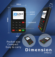 Terminal de point de vente portable FP9312, machine MPoS avec lecteur de carte magnétique à trois pistes, écran TFT de 2,4 pouces, prise en charge de la carte SIM