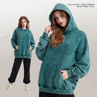 Sweat à capuche pour homme avec logo personnalisé, vintage, lavé, lourd, 100% coton, imprimé tendance, sweat à capuche uni, mode masculine