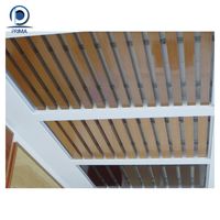 Prix de gros pour artistique panneaux de plafond linéaires en aluminium suspendu faux déflecteur avec latte de mur rideau certifiée CE