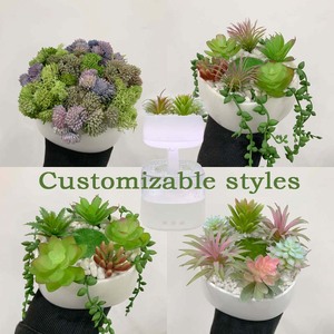 Su damlası ses gece lambası aromaterapi uçucu yağ difüzör 3 in 1 yağmur bulut nemlendirici ile yatak odası gece lambası - Product Image 2