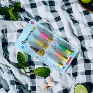 Bougies d'anniversaire en forme de bouteille de vin, lot de 6, en cire de soja mélangée, décorations de fête - Product Image 1