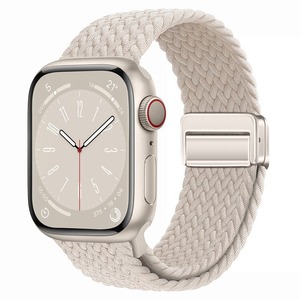 Correa <span class=keywords><strong>de</strong></span> Nailon Trenzado <span class=keywords><strong>de</strong></span> Última Moda para <span class=keywords><strong>Apple</strong></span> Watch, 46mm 49mm, Hebilla Magnética, Brazalete para iWatch Series 10 9 8, Correa Deportiva - Product Image 6
