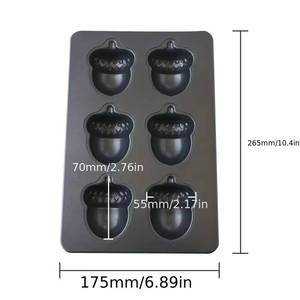 Moule à pâtisserie antiadhésif en forme de gland pour la pâtisserie des fêtes, moule à gâteau et à chocolat en acier au carbone - Product Image 4