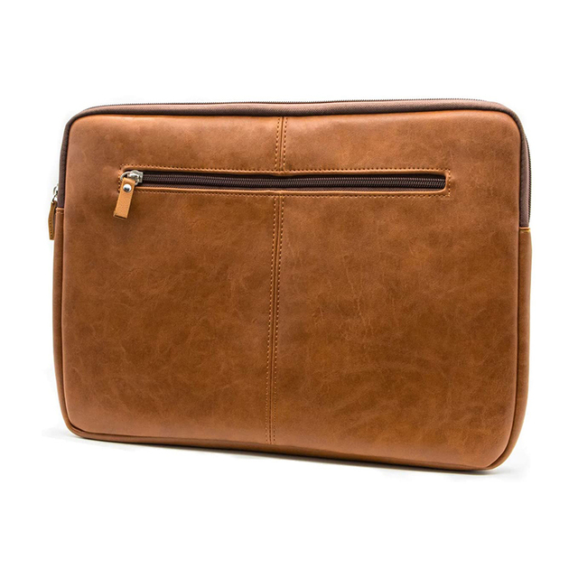 Business Gift Customized Computer Bags Vintage Leather Fabric Laptop Sleeve for 13.3 15.6 Inch