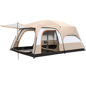 침실 2 개 1 개 거실 더블 레이어 비 방지 텐트 이벤트용 완전 자동 캠핑 텐트 캠핑카 텐트 야외 캠핑