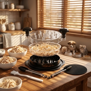 Potente Desmenuzador <span class=keywords><strong>de</strong></span> Pechuga <span class=keywords><strong>de</strong></span> Pollo Antideslizante Twist Pro Visible con Cepillo para Cocina, Tacos y Ensaladas - Product Image 1