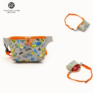 Oem Factory Customize Fanny Pack Cartoon Children Skateboard Boy Screen Printing Fanny Pack Waist Bags For Women