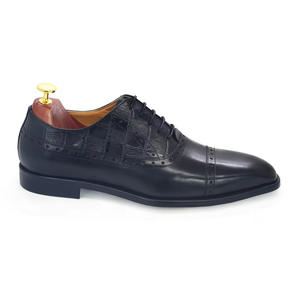 Chaussures habillées en cuir pour hommes 2026, style Oxford artisanal, à enfiler, avec bout pointu gravé, pour l'automne - Product Image 5