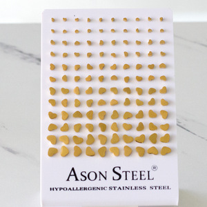 Pendientes de acero Ason, dorados, de acero inoxidable, con formas geométricas, para mujer, joyería de moda. - Product Image 3