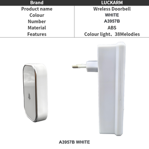 <span class=keywords><strong>Campanello</strong></span> <span class=keywords><strong>Wireless</strong></span> da Esterno Impermeabile, <span class=keywords><strong>Campanello</strong></span> Cinetico <span class=keywords><strong>Senza</strong></span> <span class=keywords><strong>Batteria</strong></span>, Suoneria a Pulsante - Product Image 3