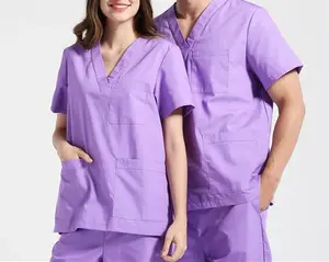 Stretch Scrubs Sets Stocks Scrub Suits Colors Stylish Hospital Uniform for Women Wholesale Medical Uniforms Uniforms Beauty