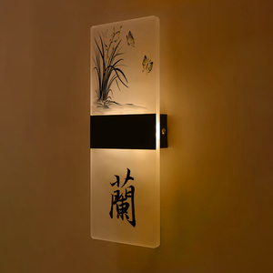 Visibilidad clara Retroiluminación LED Letrero acrílico Base Números de puerta Número de madera Número de acrílico Nombre Letrero electrónico - Product Image 1