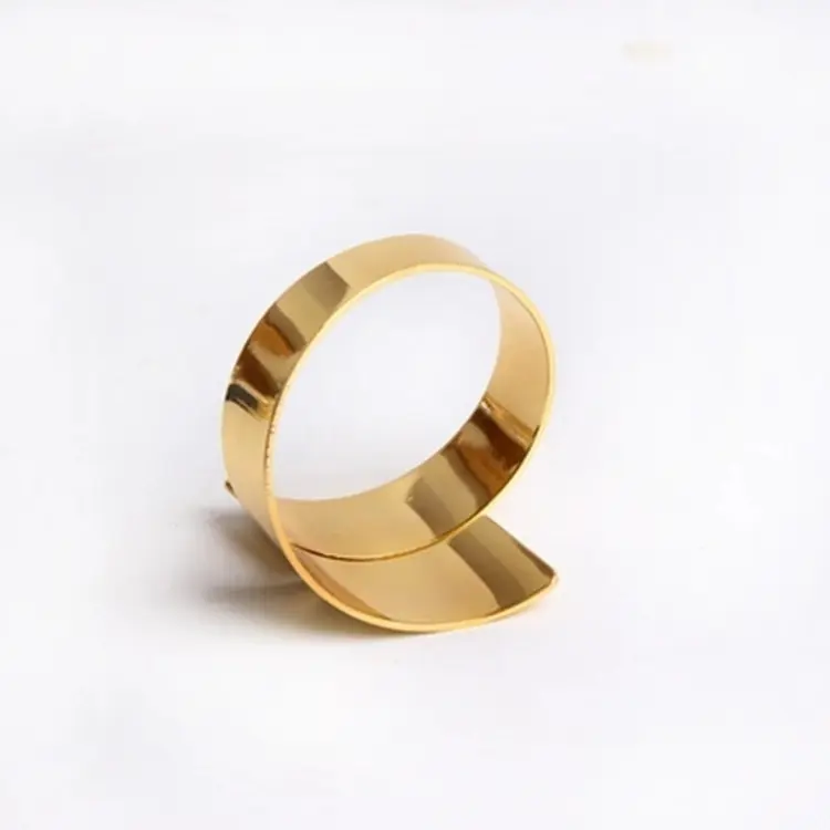 simple metal gold silver napkin ring ,napkin holder