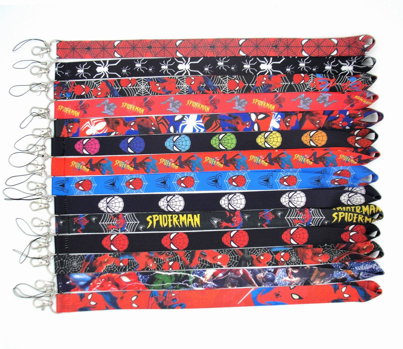 Hot Sale High Quality Cute Cartoon Spider Man Lanyards Fashion Marvel Design Lanyard Wholesale Promotional Gift Lanyards Custom Image 2